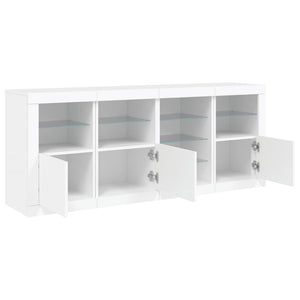 vidaXL Sideboard with LED Lights White 164x37x67 cm