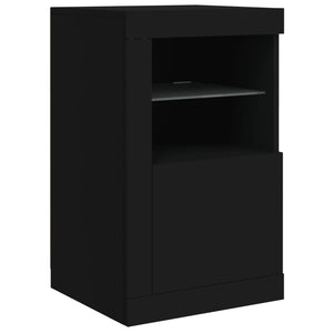 vidaXL Sideboard with LED Lights Black 164x37x67 cm