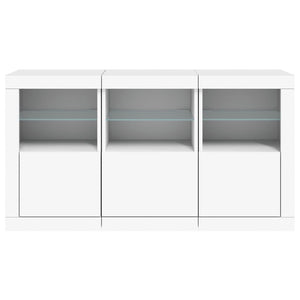 vidaXL Sideboard with LED Lights White 123x37x67 cm