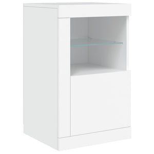 vidaXL Sideboard with LED Lights White 123x37x67 cm