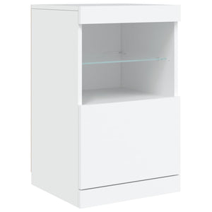 vidaXL Sideboard with LED Lights White 123x37x67 cm