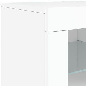 vidaXL Sideboard with LED Lights White 123x37x67 cm