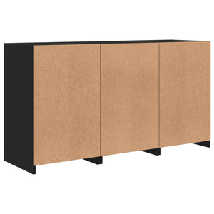 vidaXL Sideboard with LED Lights Black 123x37x67 cm