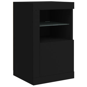 vidaXL Sideboard with LED Lights Black 123x37x67 cm