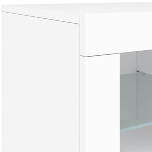 vidaXL Sideboard with LED Lights White 142.5x37x67 cm