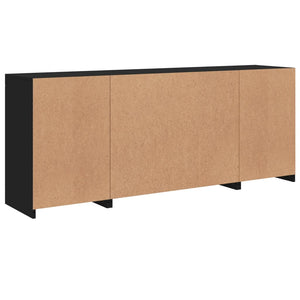 vidaXL Sideboard with LED Lights Black 163x37x67 cm