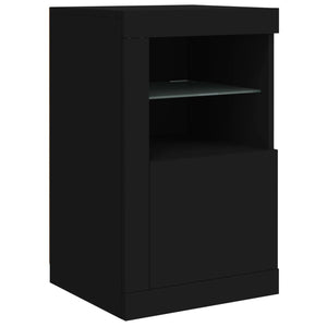 vidaXL Sideboard with LED Lights Black 163x37x67 cm