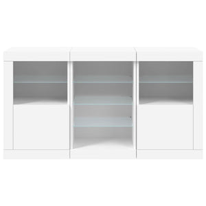 vidaXL Sideboard with LED Lights White 123x37x67 cm