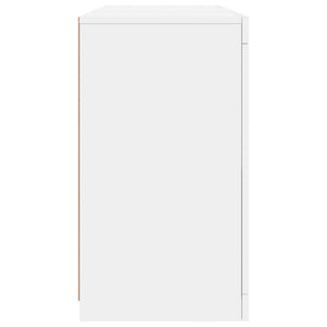 vidaXL Sideboard with LED Lights White 123x37x67 cm