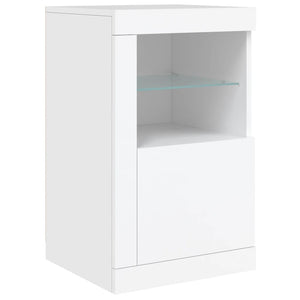 vidaXL Sideboard with LED Lights White 123x37x67 cm