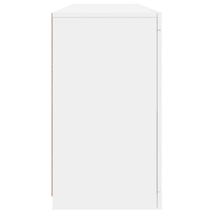 vidaXL Sideboard with LED Lights White 163x37x67 cm