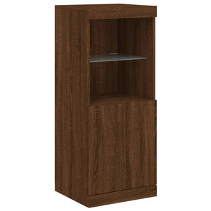 vidaXL Sideboards with LED Lights 3 pcs Brown Oak Engineered Wood