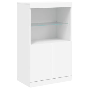 vidaXL Sideboards with LED Lights 3 pcs White Engineered Wood