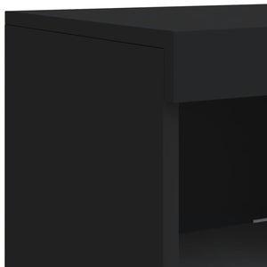 vidaXL Sideboards with LED Lights 3 pcs Black Engineered Wood