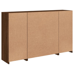 vidaXL Sideboards with LED Lights 3 pcs Brown Oak Engineered Wood