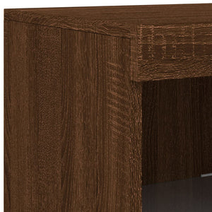 vidaXL Sideboards with LED Lights 3 pcs Brown Oak Engineered Wood