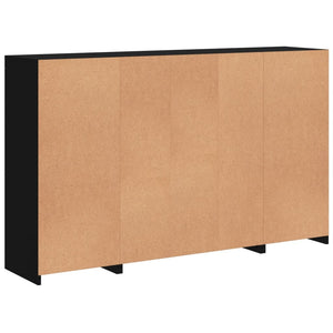 vidaXL Sideboards with LED Lights 3 pcs Black Engineered Wood