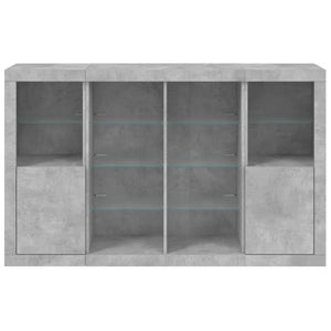 vidaXL Sideboards with LED Lights 3 pcs Concrete Grey Engineered Wood