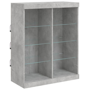 vidaXL Sideboards with LED Lights 3 pcs Concrete Grey Engineered Wood