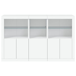 vidaXL Sideboard with LED Lights White 162x37x100 cm