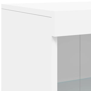 vidaXL Sideboard with LED Lights White 162x37x100 cm