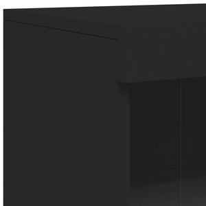 vidaXL Sideboard with LED Lights Black 162x37x100 cm