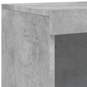 vidaXL Sideboard with LED Lights Concrete Grey 162x37x100 cm