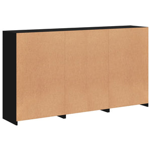 vidaXL Sideboard with LED Lights Black 181.5x37x100 cm