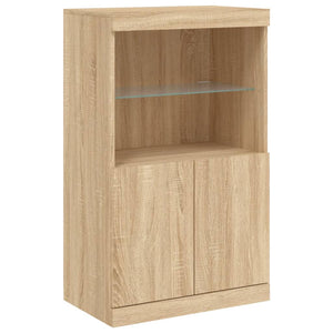 vidaXL Sideboard with LED Lights Sonoma Oak 181.5x37x100 cm