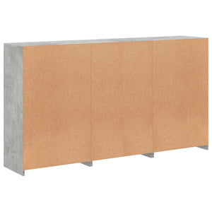 vidaXL Sideboard with LED Lights Concrete Grey 181.5x37x100 cm