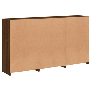 vidaXL Sideboard with LED Lights Brown Oak 181.5x37x100 cm