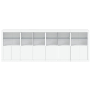 vidaXL Sideboard with LED Lights White 283x37x100 cm