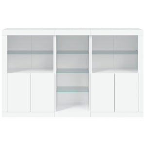 vidaXL Sideboard with LED Lights White 162x37x100 cm