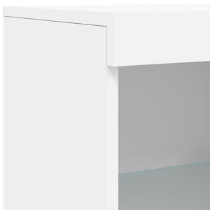 vidaXL Sideboard with LED Lights White 162x37x100 cm