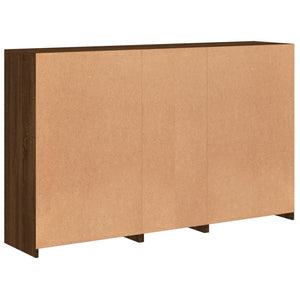 vidaXL Sideboard with LED Lights Brown Oak 162x37x100 cm