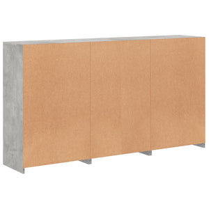 vidaXL Sideboard with LED Lights Concrete Grey 181.5x37x100 cm