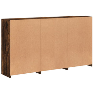 vidaXL Sideboard with LED Lights Smoked Oak 181.5x37x100 cm