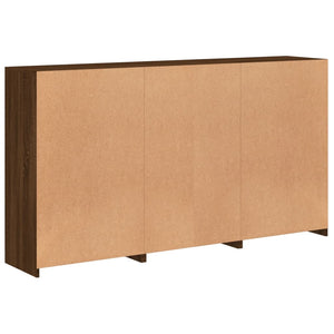 vidaXL Sideboard with LED Lights Brown Oak 181.5x37x100 cm