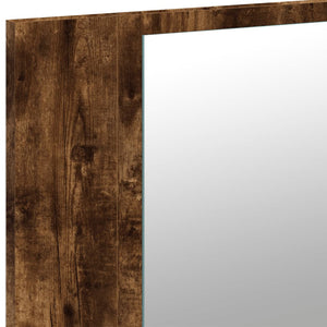 vidaXL LED Bathroom Mirror Cabinet Smoked Oak 90x12x45 cm Acrylic