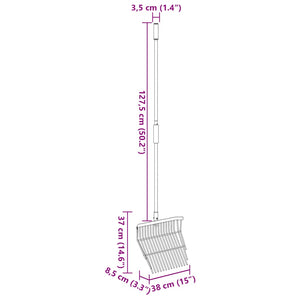 vidaXL Pitchfork with 14 Tines Black Steel