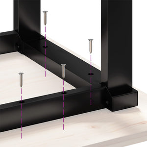 vidaXL Coffee Table Legs O-Frame 40x40x33 cm Cast Iron