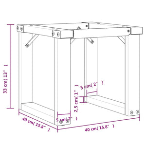 vidaXL Coffee Table Legs O-Frame 40x40x33 cm Cast Iron