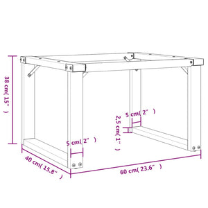 vidaXL Coffee Table Legs O-Frame 60x40x38 cm Steel