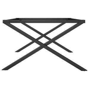 vidaXL Coffee Table Legs X-Frame 70x60x43 cm Cast Iron