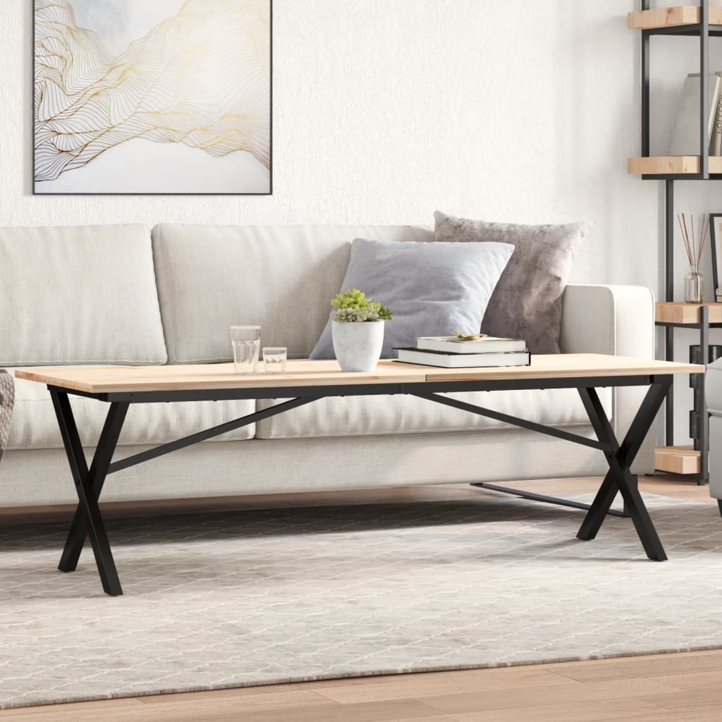 vidaXL Coffee Table Legs X-Frame 140x30x43 cm Cast Iron