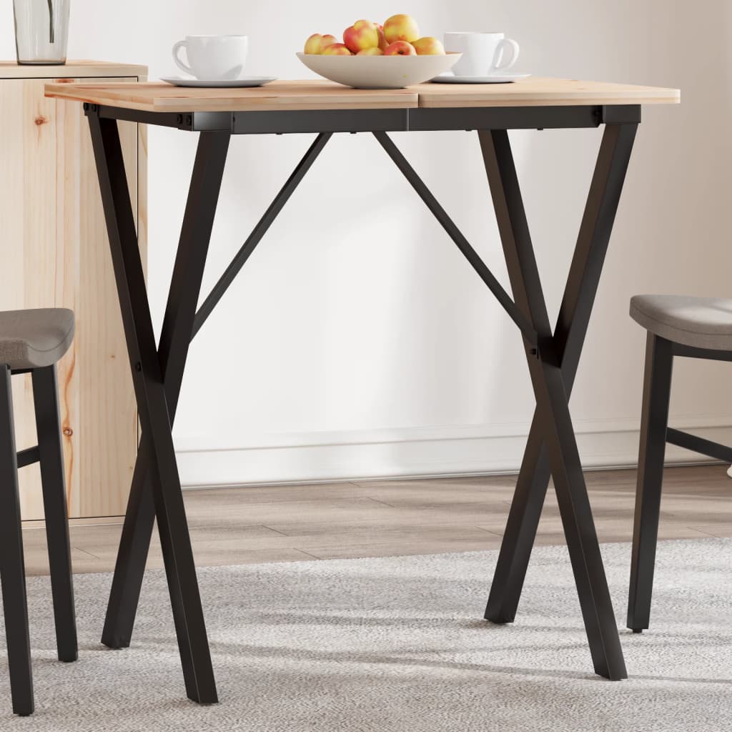 vidaXL Dining Table Legs X-Frame 50x40x73 cm Cast Iron