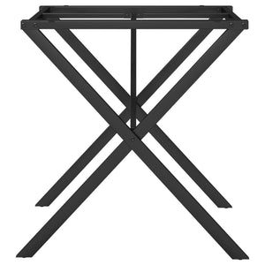 vidaXL Dining Table Legs X-Frame 70x70x73 cm Cast Iron