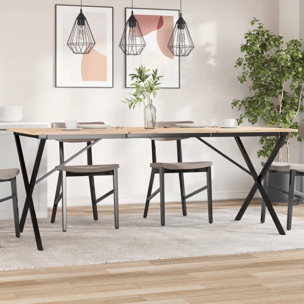 vidaXL Dining Table Legs X-Frame 160x80x73 cm Cast Iron