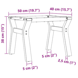 vidaXL Coffee Table Legs Y-Frame 50x40x38 cm Cast Iron