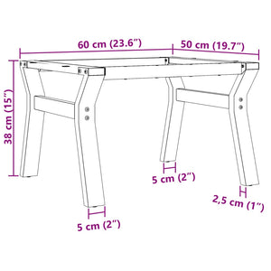 vidaXL Coffee Table Legs Y-Frame 60x50x38 cm Cast Iron